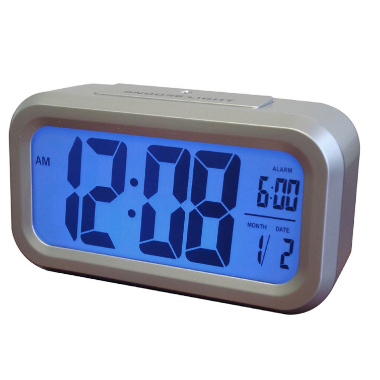 Symple Stuff Modern & Contemporary Digital Tabletop Clock with Alarm in